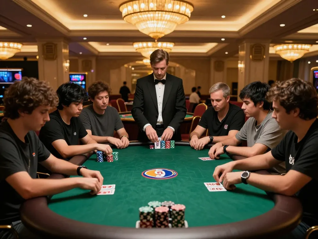 Players strategizing during a high-stakes poker game at 79king casino
