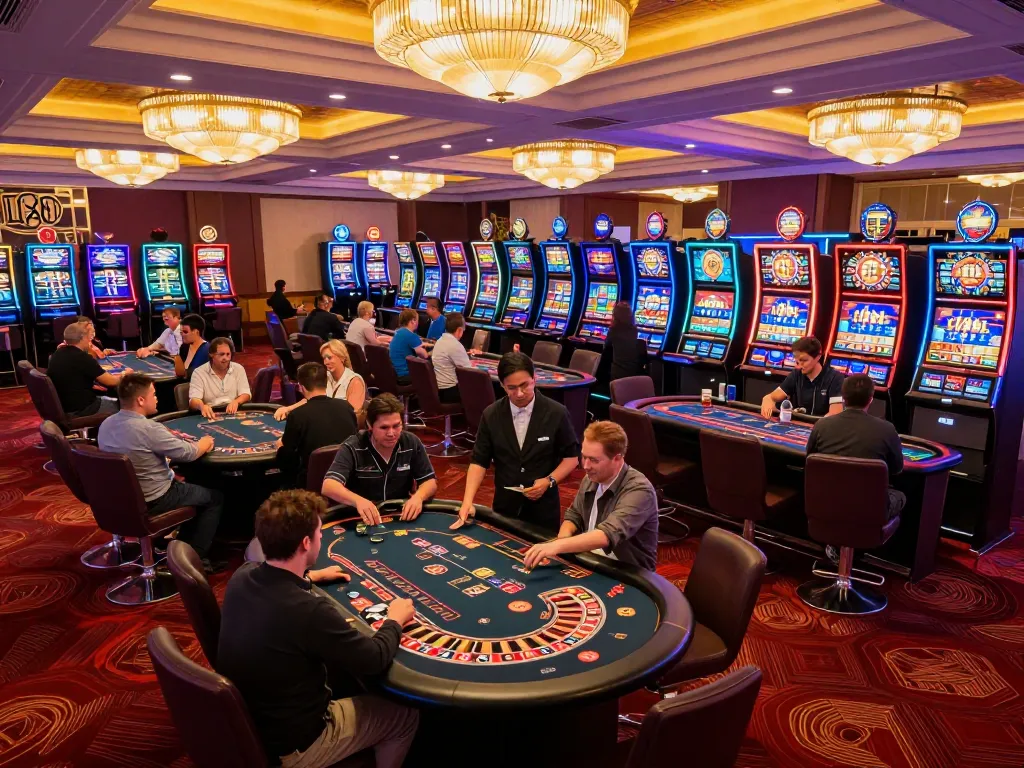 Experience the thrill of gaming at LC88 casino with vibrant tables and exciting players.