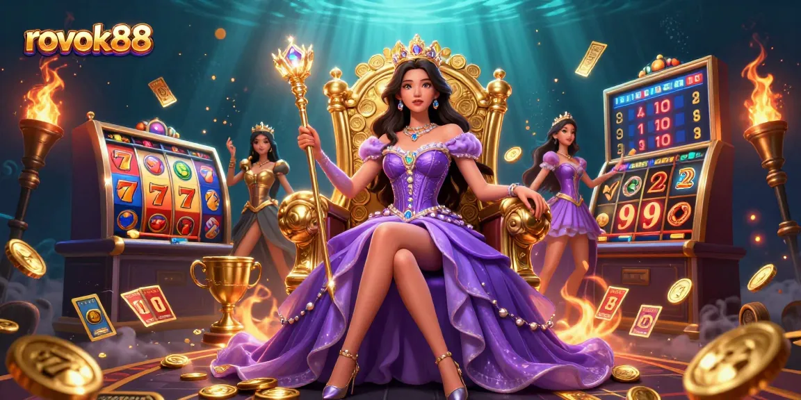Experience the thrill of rokok88 slots, featuring a royal character and dazzling game elements.