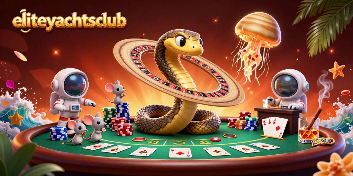 Experience thrilling bets at eliteyachtsclub with a cosmic roulette scene featuring astronaut mice.