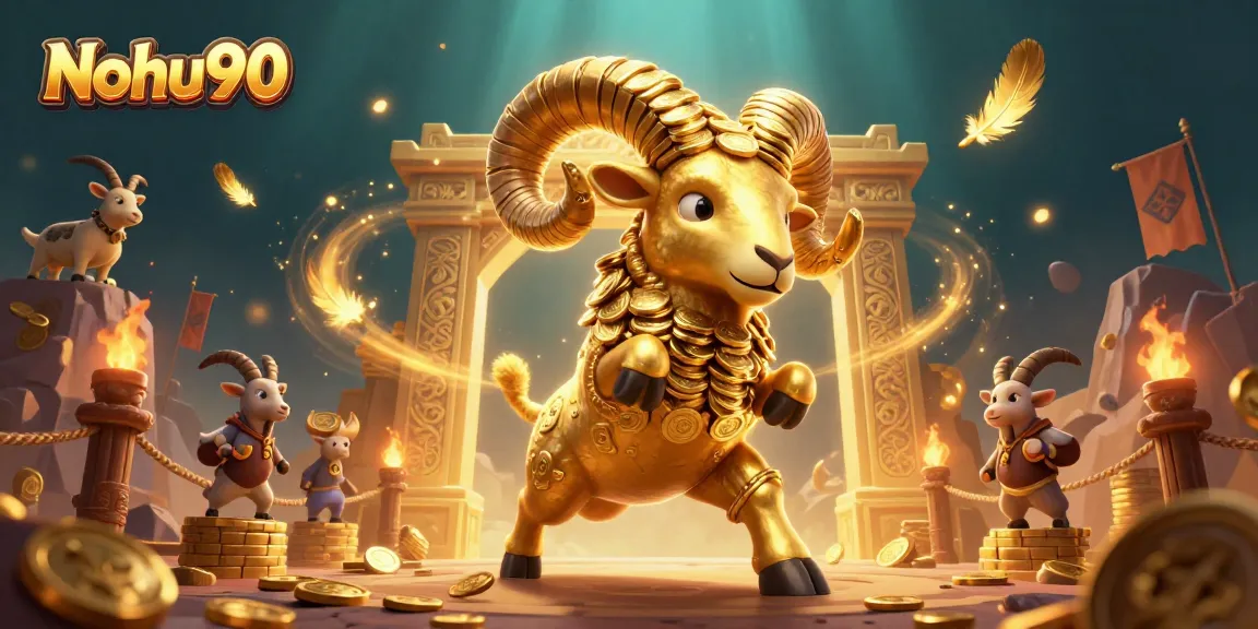 Nohu90 delivers exciting gaming experiences with golden jackpot symbols and vibrant casino elements.