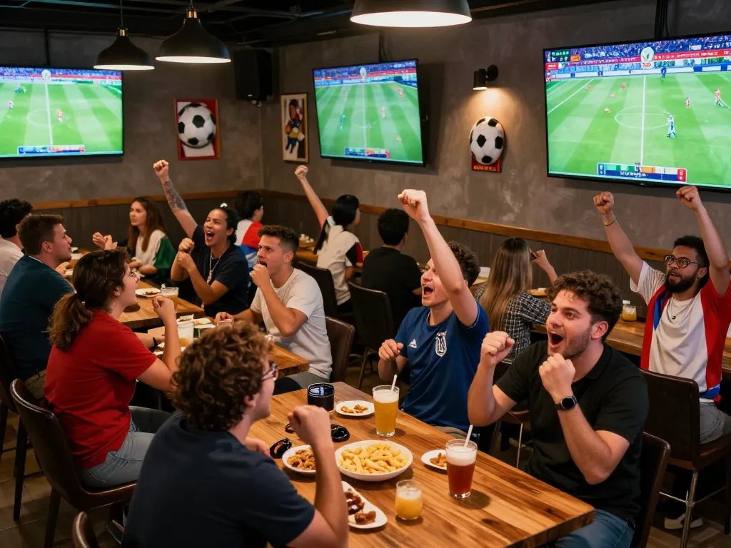 Fans cheering for their teams during World Cup 2026, enhancing the excitement of live sports betting.