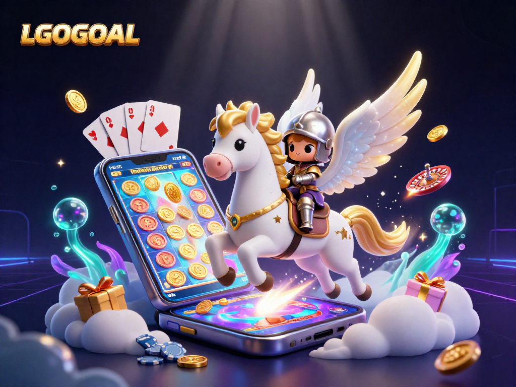 Experience the excitement of LGOGOAL with a thrilling celestial scene of gaming adventures.