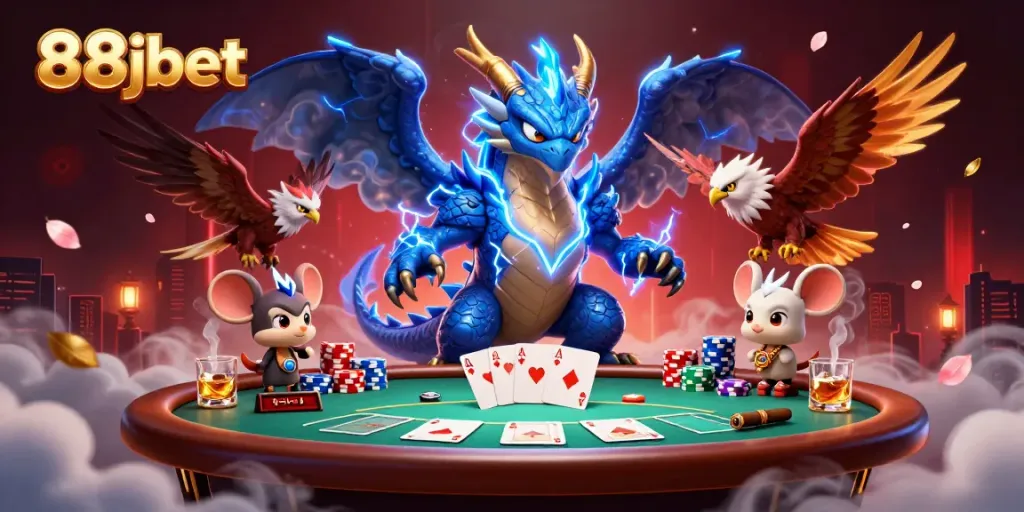 Engage with stunning 88jbet promotional art featuring vibrant characters and rich gaming elements.