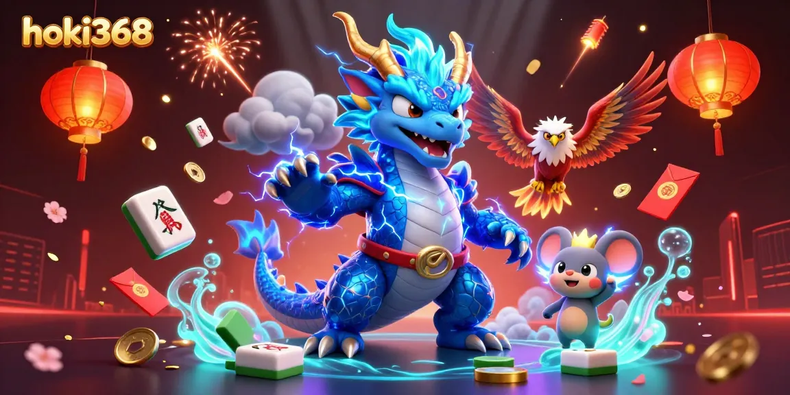 Play and win big with hoki368 at this vibrant online casino - casino illustration with exciting elements