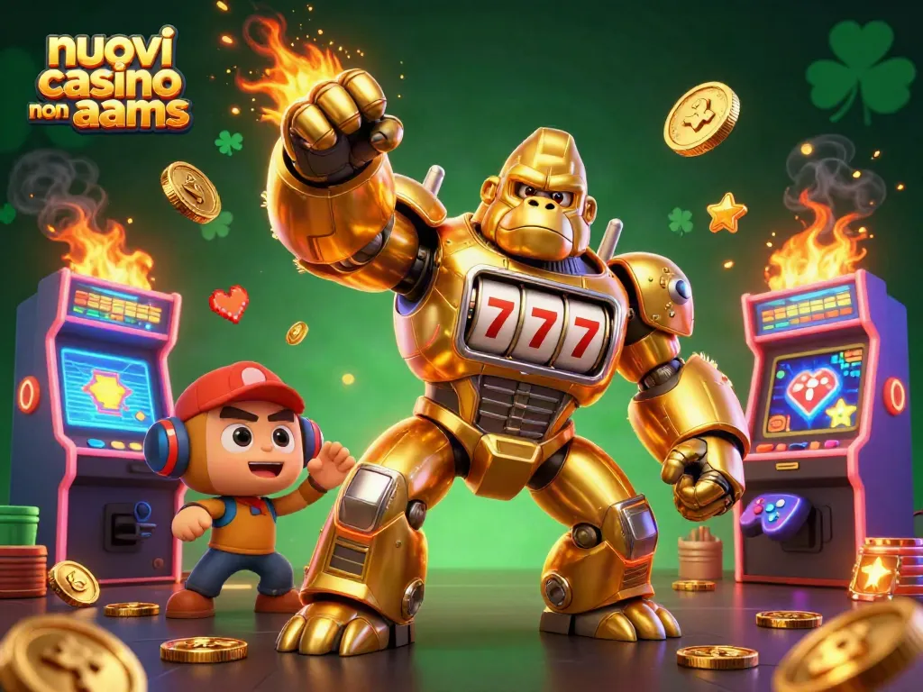 I migliori nuovi casino non AAMS presentano un gorilla dorato e divertenti elementi di gioco.