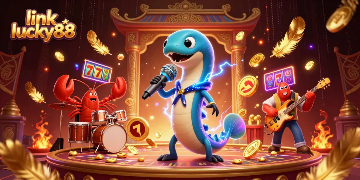 Experience excitement with link lucky88 at a vibrant underwater casino featuring dynamic characters and slot elements.