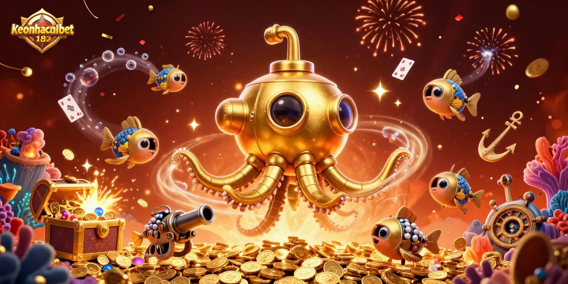 Experience excitement at keonhacaibet188 with a vibrant underwater casino scene full of treasures.
