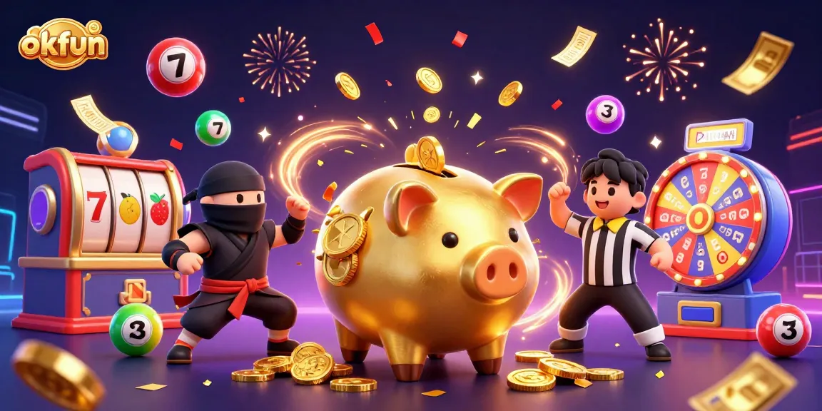 Experience exciting gameplay with okfun, featuring a vibrant casino scene full of winning opportunities.
