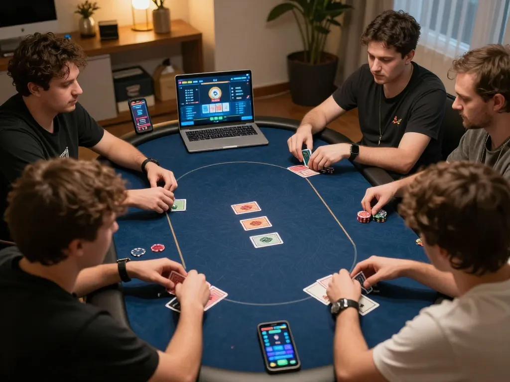 Engage in exciting sc88 online poker gameplay with strategic player interactions visible.